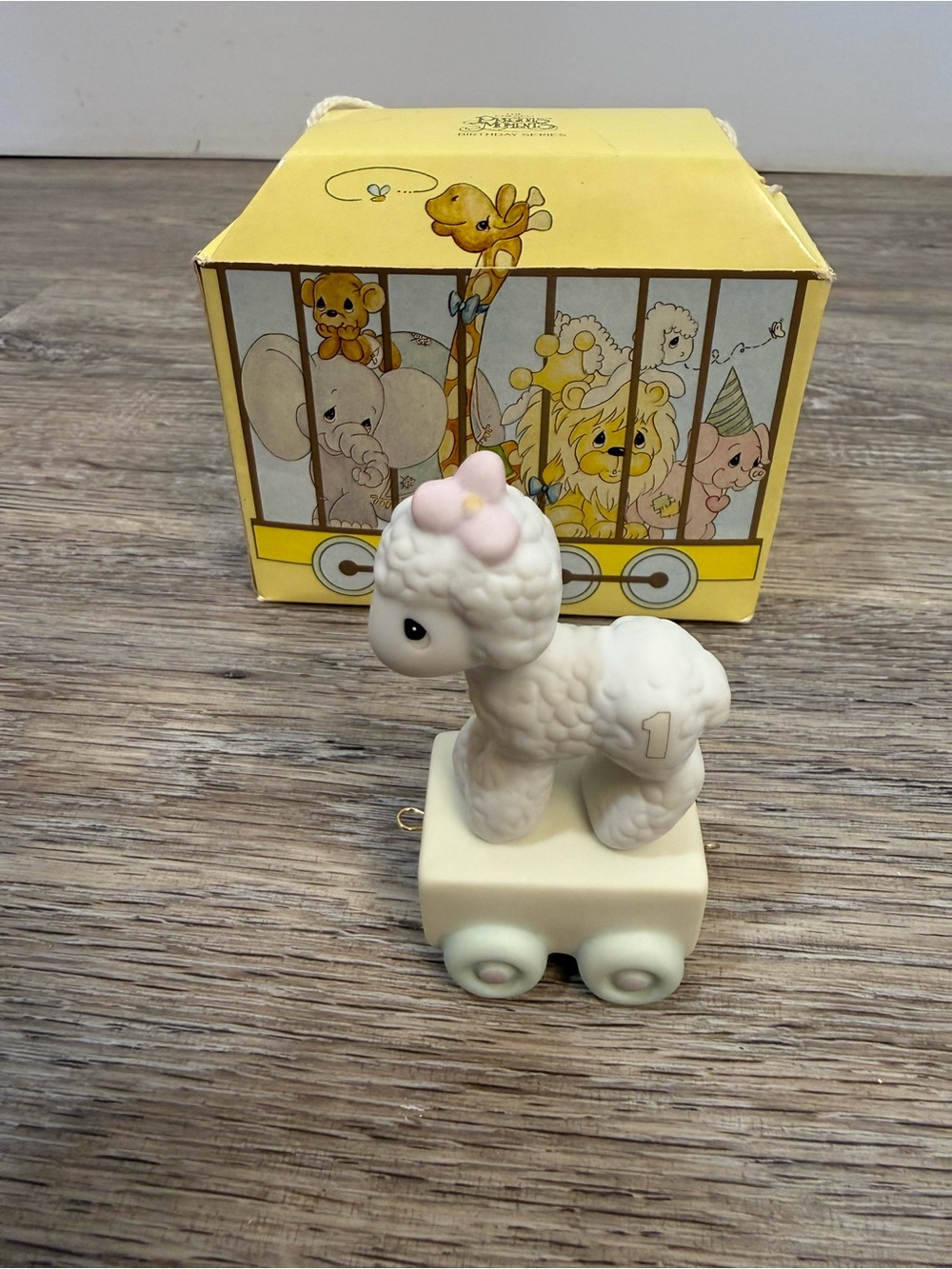 Vintage 1985 Precious Moments Birthday Series Lamb 1 Year Old